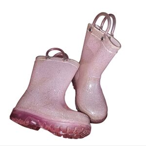 Sparkly Pink Rain Boots